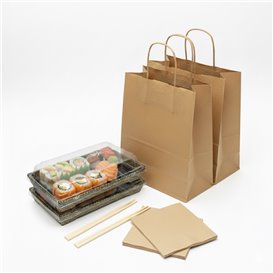 Tapa para Envase de Sushi rPET 21,5x13,5cm (400 Uds)