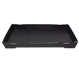 Envase para Sushi de Cartón Negro 23,5x16cm (200 Uds)