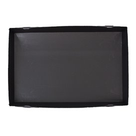 Envase para Sushi de Cartón Negro 23,5x16cm (200 Uds)