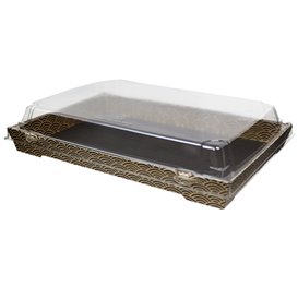 Tapa para Envase de Sushi rPET 23,5x16cm (50 Uds)