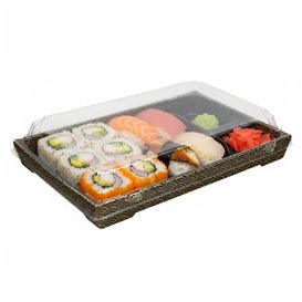 Tapa para Envase de Sushi rPET 23,5x16cm (200 Uds)