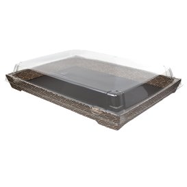 Tapa para Envase de Sushi rPET 26x19cm (50 Uds)