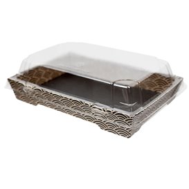 Tapa para Envase de Sushi rPET 16,5x11,5cm (50 Uds)