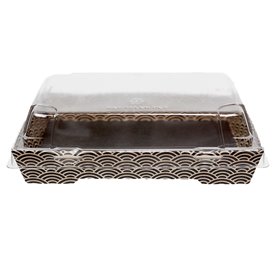 Tapa para Envase de Sushi rPET 16,5x11,5cm (400 Uds)
