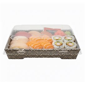 Tapa para Envase de Sushi rPET 16,5x11,5cm (400 Uds)