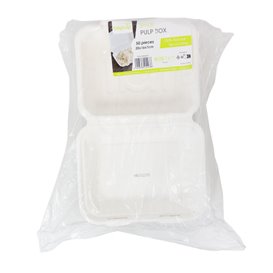 Envase MenuBox Caña Azúcar Blanco 20x16x7cm (50 Uds)