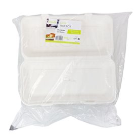 Envase MenuBox Caña Azúcar Blanco 32x15x6cm (250 Uds)