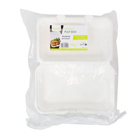 Envase MenuBox Caña Azúcar Blanco 26x16x6cm (250 Uds)