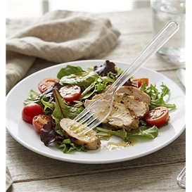 Tenedor Reutilizable PS Transparente 18cm (20 Uds)