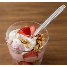 Cuchara Reutilizable PS Transparente 18cm (20 Uds)