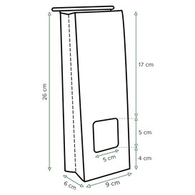 Bolsa SOS Blanca con Cierre y Ventana 9+6x26cm (1000 Uds)