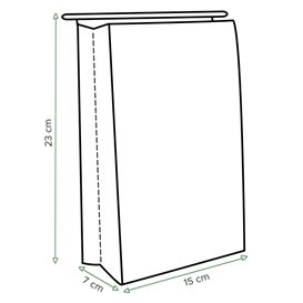 Bolsa SOS Kraft con Cierre 15+7x23cm (1000 Uds)