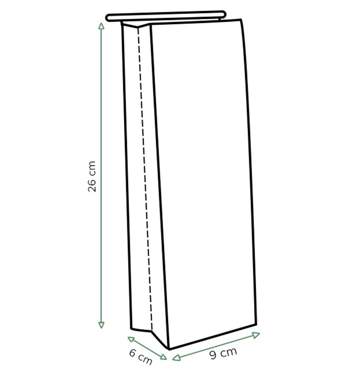 Bolsa SOS Kraft con Cierre 9+6x26cm (1000 Uds)