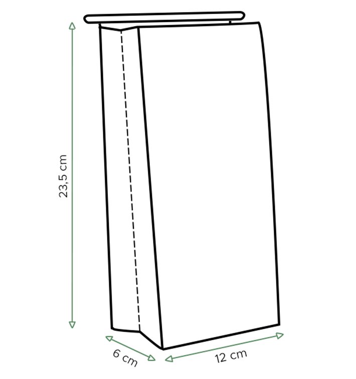 Bolsa SOS Blanca con Cierre 12+6x23,5cm (1000 Uds)