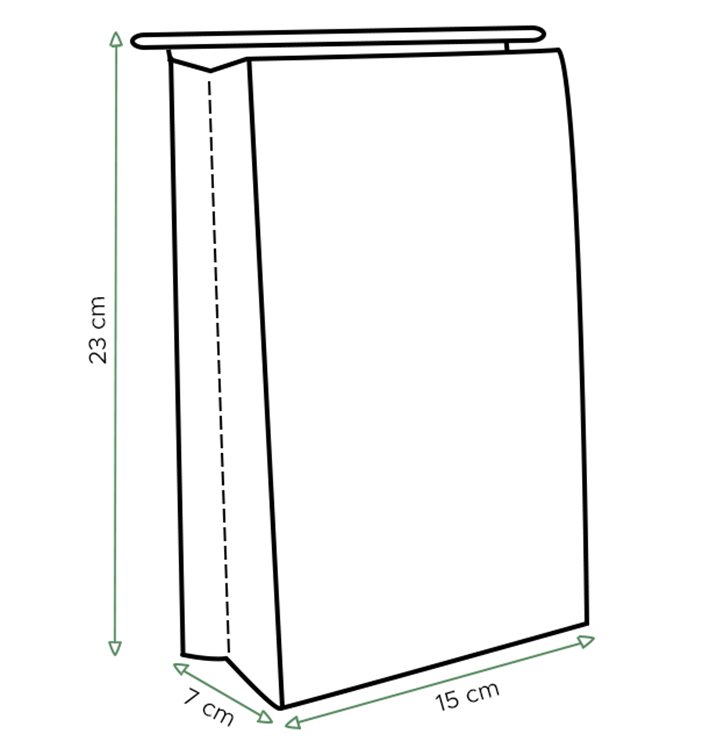 Bolsa SOS Kraft con Cierre 15+7x23cm (1000 Uds)