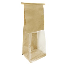 Bolsa Papel SOS y Ventana Expositora BOPP con Cierre 9+6x26cm (1000 Uds)