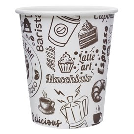 Vaso de Cartón ''Coffee Time'' 8Oz/240ml Ø8,0cm (1000 Uds)