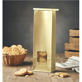 Bolsa SOS Kraft con Cierre y Ventana 9+6x26cm (1000 Uds)