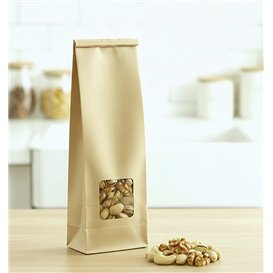 Bolsa SOS Kraft con Cierre y Ventana 9+6x26cm (1000 Uds)