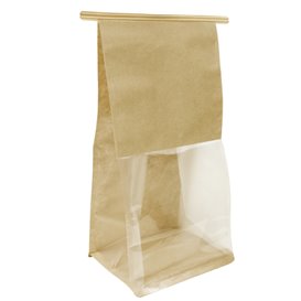 Bolsa Papel SOS y Ventana Expositora BOPP con Cierre 12+6x23,5cm (1000 Uds)