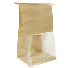 Bolsa Papel SOS y Ventana Expositora BOPP con Cierre 15+7x23cm (50 Uds)