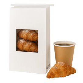 Bolsa SOS Blanca con Cierre y Ventana 15+7x23cm (1000 Uds)