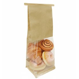 Bolsa Papel SOS y Ventana Expositora BOPP con Cierre 9+6x26cm (50 Uds)