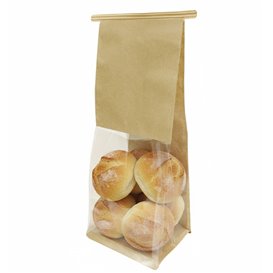 Bolsa Papel SOS y Ventana Expositora BOPP con Cierre 9+6x26cm (1000 Uds)