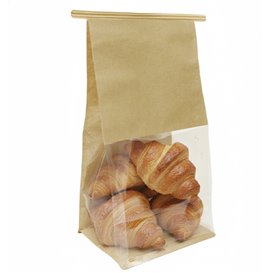 Bolsa Papel SOS y Ventana Expositora BOPP con Cierre 12+6x23,5cm (1000 Uds)