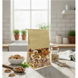 Bolsa Papel SOS y Ventana Expositora BOPP con Cierre 15+7x23cm (1000 Uds)