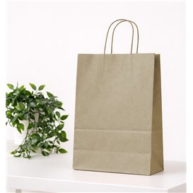 Bolsa Papel Kraft con Asas 115g/m² 24+11x32cm (25 Uds)