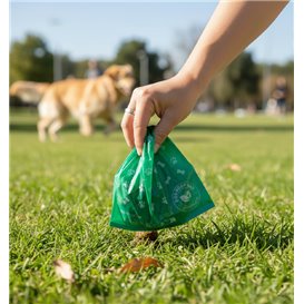 Bolsa para Residuos Caninos 100% Biodegradable 20x33cm (100 Uds)