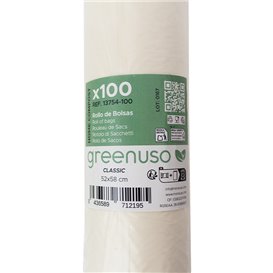 Rollo de Bolsas "Classic" 100% Bio-Compostable 52x58cm G88 (100 Uds)