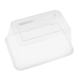 Envase Rectangular Plástico PP Transparente 1.000ml 17,4x11,5x8cm (50 Uds)