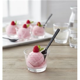 Cucharilla de Plástico Degustación Negra 100 mm (50 Uds)