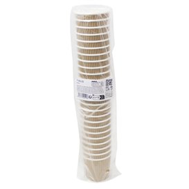 Vaso de Cartón Doble Pared Rizado Kraft 4Oz/120ml Ø6,2cm (500 Uds)