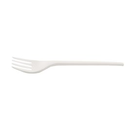 Tenedor Compostable Reutilizable CPLA Blanco 16,8 cm (50 Uds)
