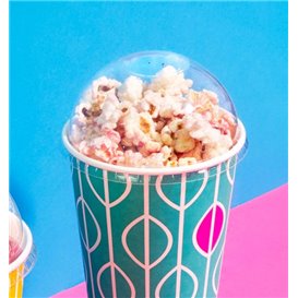 Tapa Cúpula para Tarrina Compostable PLA Transparente Ø9,6 cm (1000 Uds)