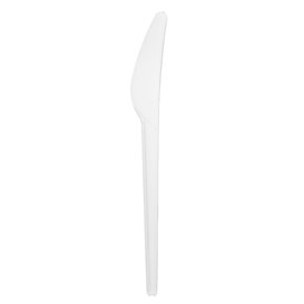 Cuchillo Compostable Reutilizable CPLA Blanco 16,8 cm (1500 Uds)