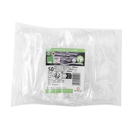 Cucharilla de Plástico CPLA Degustación Transparente 10 cm (1000 Uds)