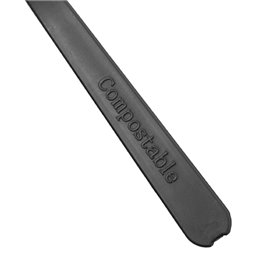 Cucharilla de Plástico CPLA Degustación Negra 10 cm (1000 Uds)