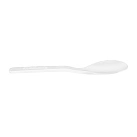 Cucharilla de Plástico CPLA Degustación Blanca 10 cm (1000 Uds)