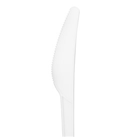 Cuchillo Compostable Reutilizable CPLA Blanco 16,8 cm (1500 Uds)