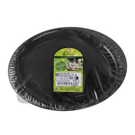 Plato Duro Reutilizable PP Llano Negro "Cocktail" 18,5 cm (500 Uds)