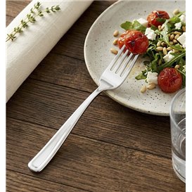Tenedor de Plástico PS Metalizado 188 mm (1000 Uds)