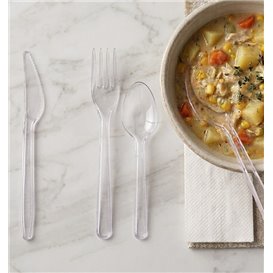 Set de Cubiertos Reutilizables PS Tenedor, Cuchillo, Cuchara, Cucharilla y Servilleta (25 Uds)