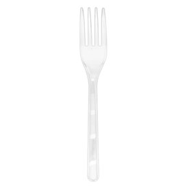 Tenedor Reutilizable PS Transparente 18cm (800 Uds)