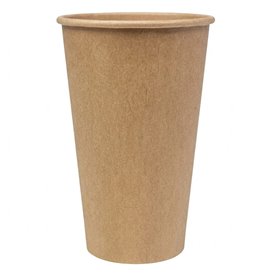 Vaso Cartón Kraft-Kraft 16oz/480ml Ø9cm (25 Uds)