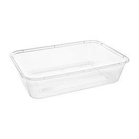 Envase Rectangular Plástico PP Transparente 500ml 17,6x12,4x4cm (50 Uds)