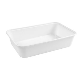 Envase Rectangular Plástico PP Blanca 500ml 17,3x11,9x3,9cm (500 Uds)